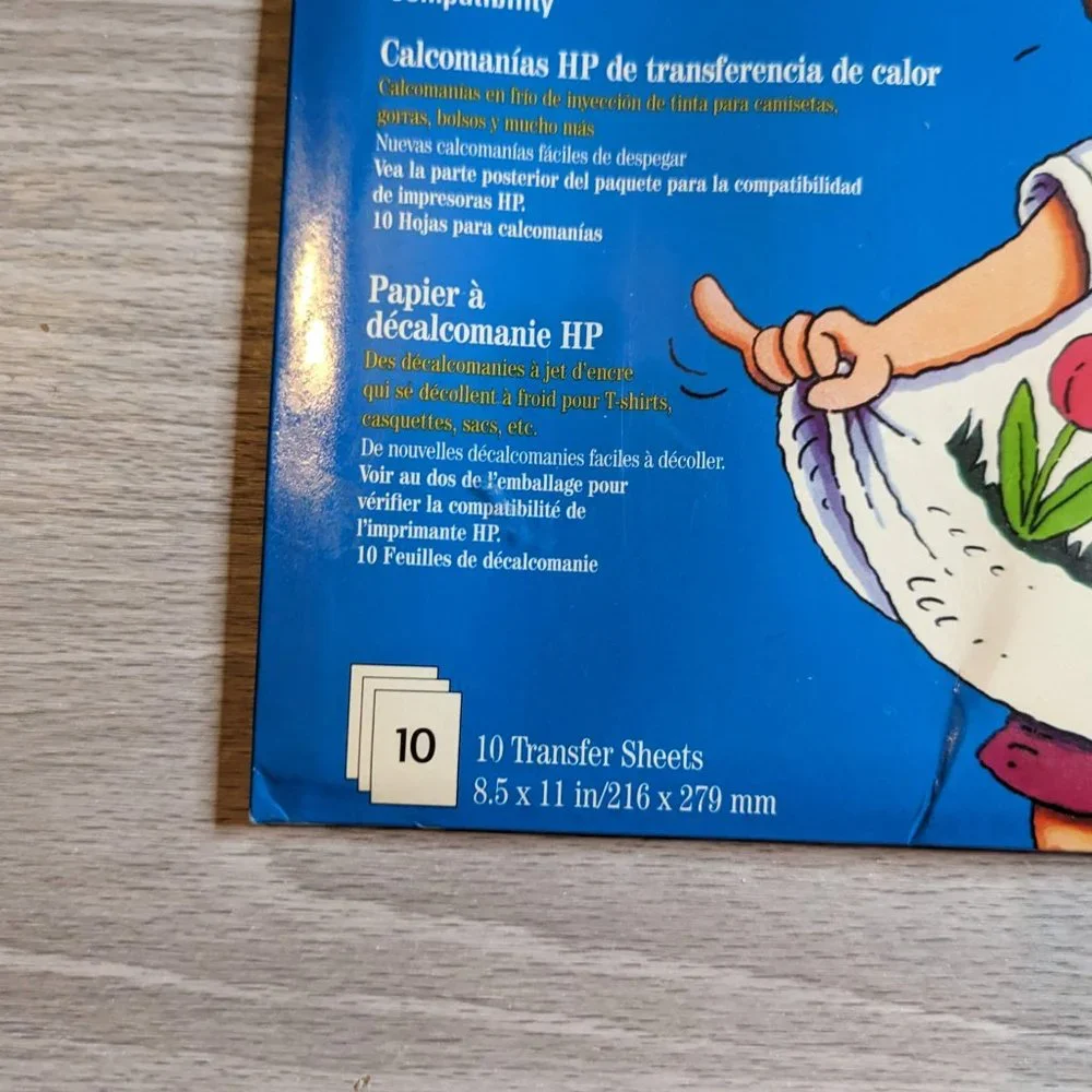 Hewlett-Packard Iron-On T-Shirt Transfers 10 Sheets HP C6049A
